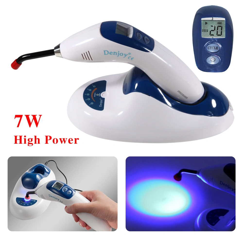 Denjoy Dental Cordless LED Cure Curing Light Lamp W/ Lightmeter 2200MW