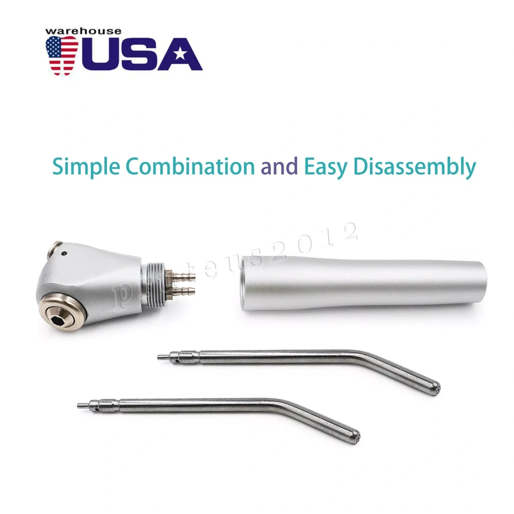 New Dental Air Water Spray Triple Syringe 3 Way Handpiece w/ Nozzles Tips Tubes