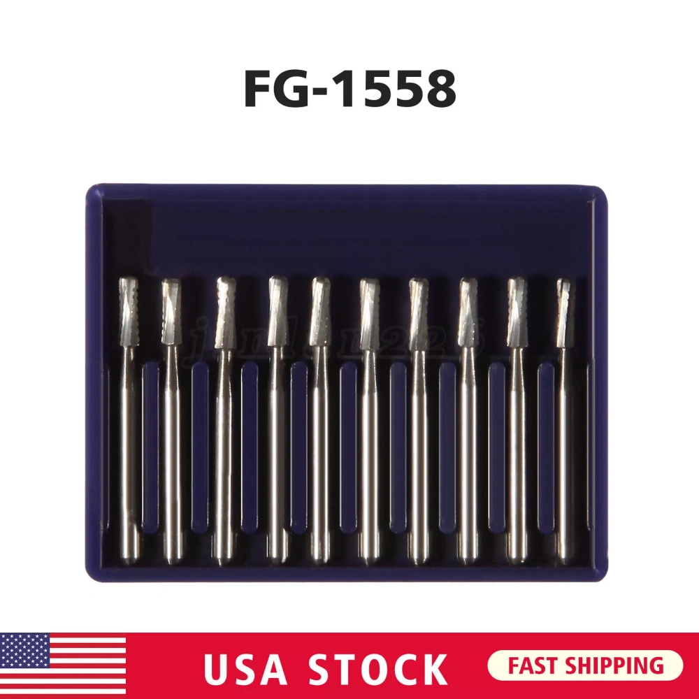 10pcs packing Dental Carbide Burs for High Speed Handpiece FG 1.6mm