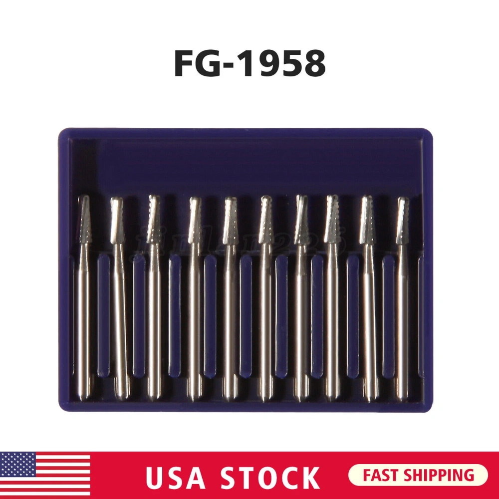 10pcs packing Dental Carbide Burs for High Speed Handpiece FG 1.6mm