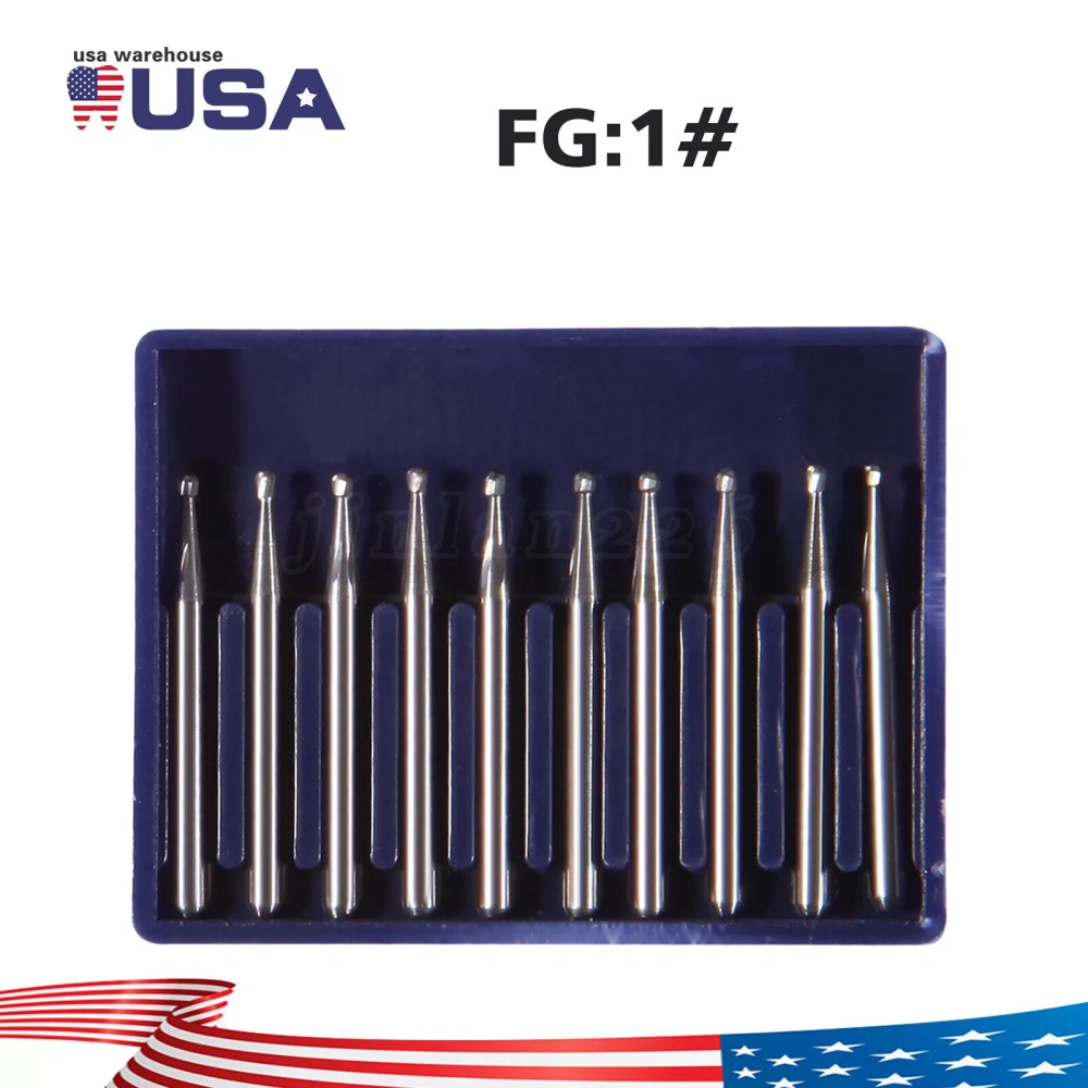 10pcs packing Dental Carbide Burs for High Speed Handpiece FG 1.6mm