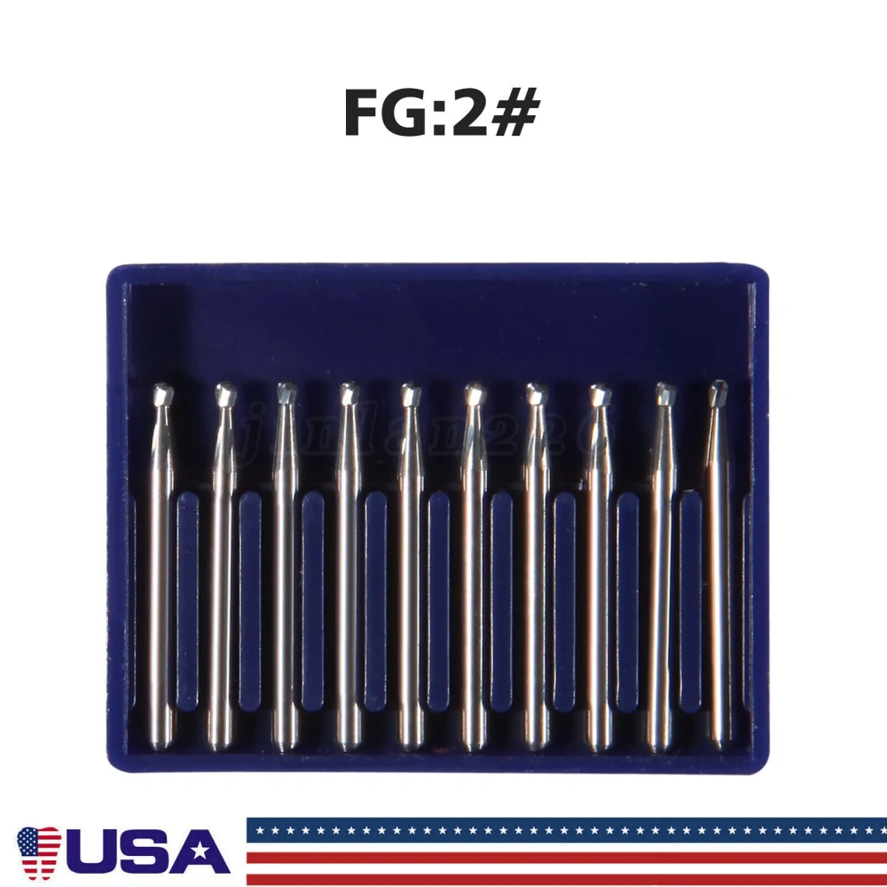 10pcs packing Dental Carbide Burs for High Speed Handpiece FG 1.6mm