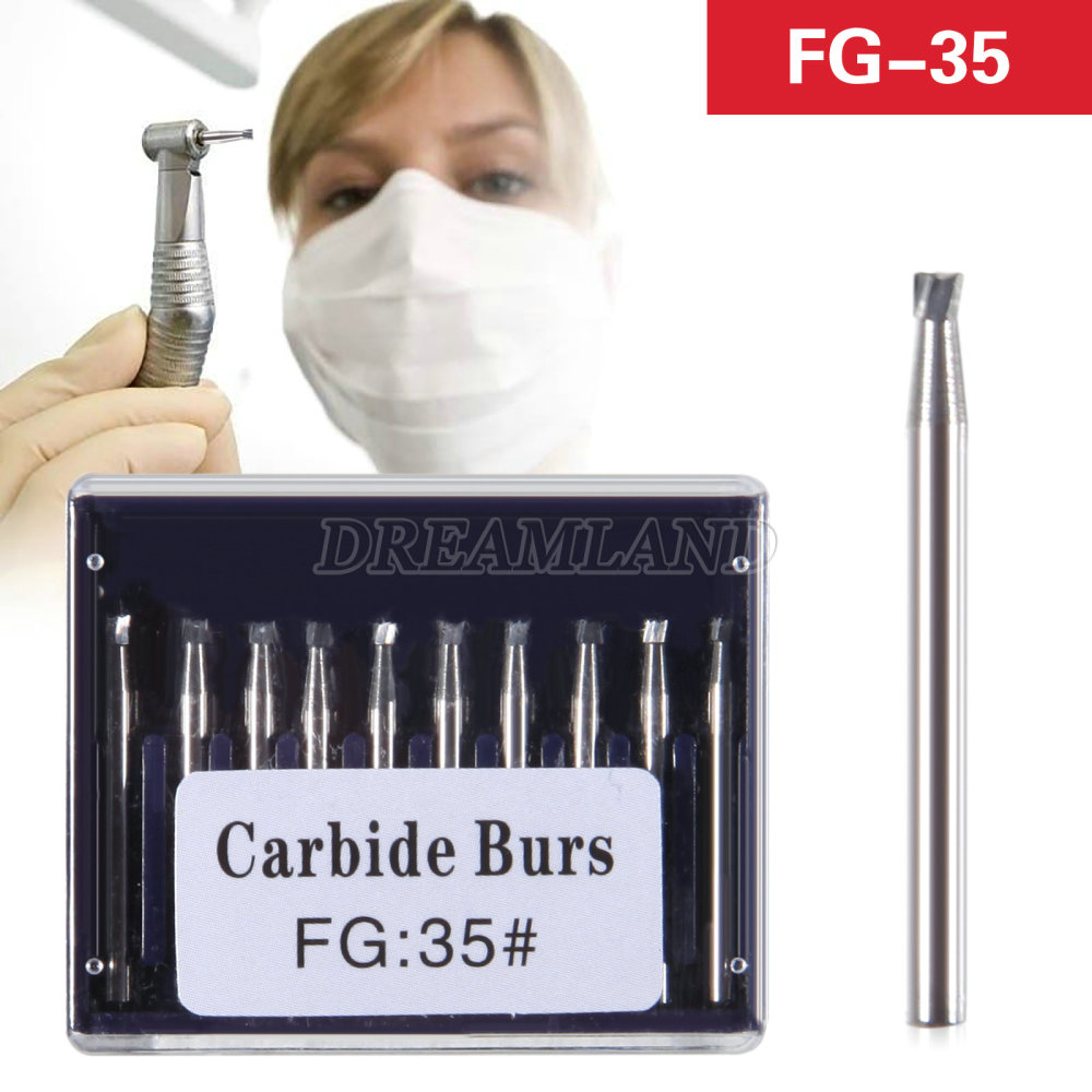 10pcs packing Dental Carbide Burs for High Speed Handpiece FG 1.6mm