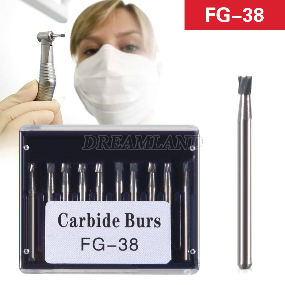 10pcs packing Dental Carbide Burs for High Speed Handpiece FG 1.6mm
