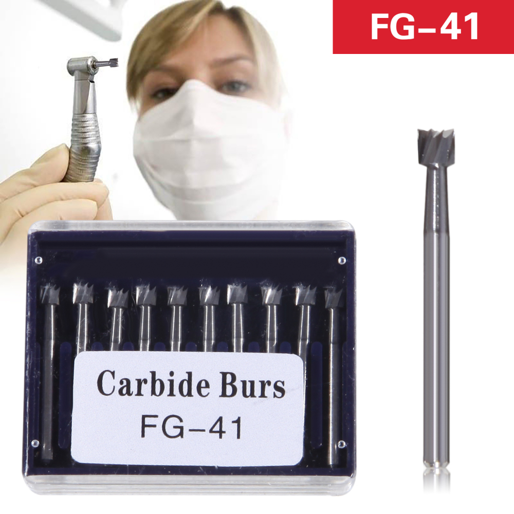 10pcs packing Dental Carbide Burs for High Speed Handpiece FG 1.6mm