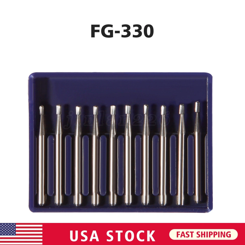 10pcs packing Dental Carbide Burs for High Speed Handpiece FG 1.6mm
