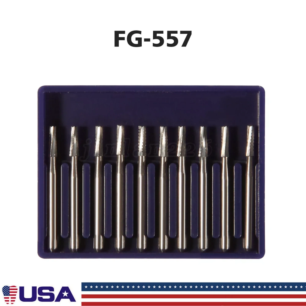 10pcs packing Dental Carbide Burs for High Speed Handpiece FG 1.6mm