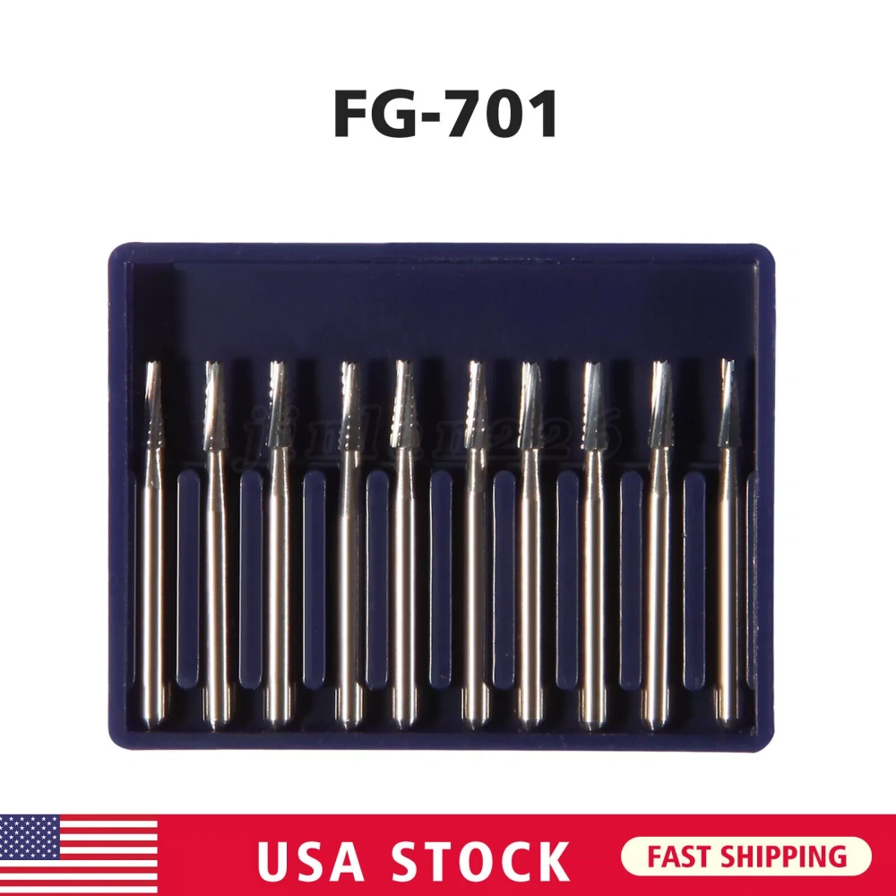 10pcs packing Dental Carbide Burs for High Speed Handpiece FG 1.6mm