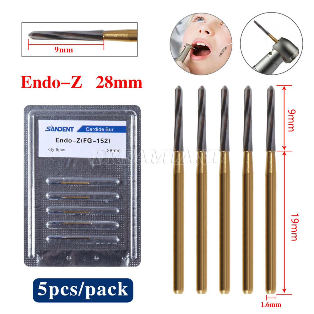 5pcs Dental Endodontic bur Tungsten Carbide Burs FG Endo-Z 152 21/25/28mm 31mm