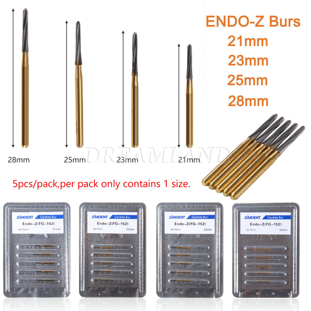 5pcs Dental Endodontic bur Tungsten Carbide Burs FG Endo-Z 152 21/25/28mm 31mm
