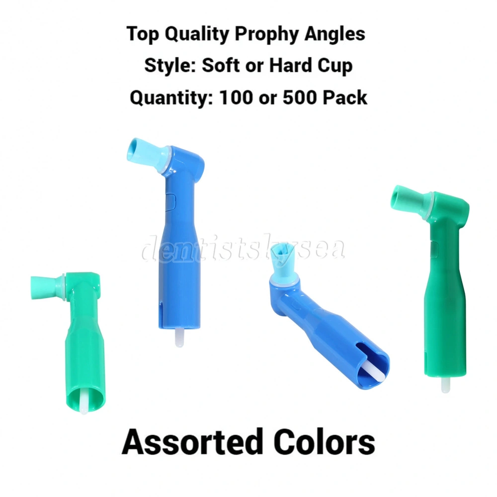 100pcs Dental Disposable Prophy Angles Top Quality Latex Free Soft/ Firm 90