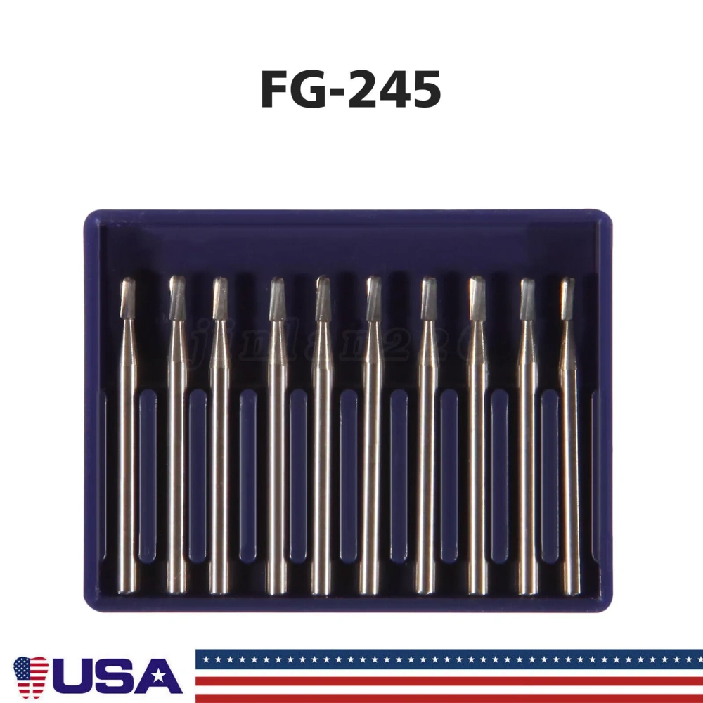 10pcs packing Dental Carbide Burs for High Speed Handpiece FG 1.6mm