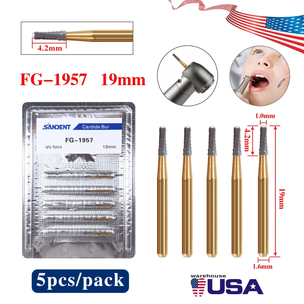10pcs packing Dental Carbide Burs for High Speed Handpiece FG 1.6mm