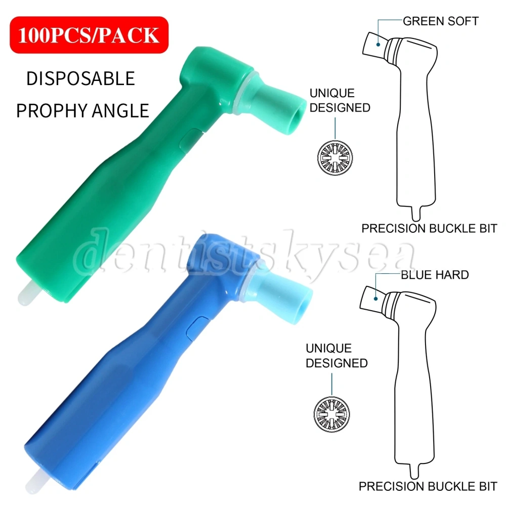 100pcs Dental Disposable Prophy Angles Top Quality Latex Free Soft/ Firm 90