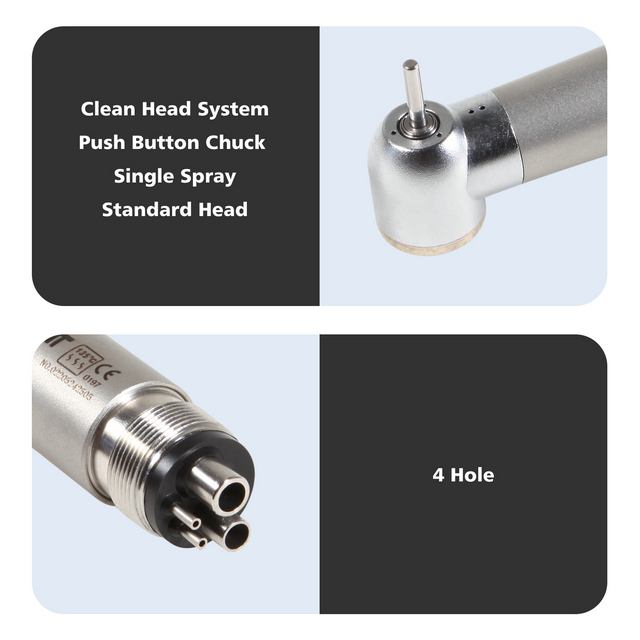 NSK Style Dental High Speed Handpiece Push Button Type 4Hole SANDENT PANA M4