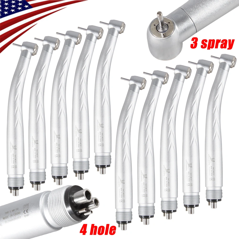 Dental 3 Spray High Speed Handpiece Turbine NSK Style 4 Hole standard head