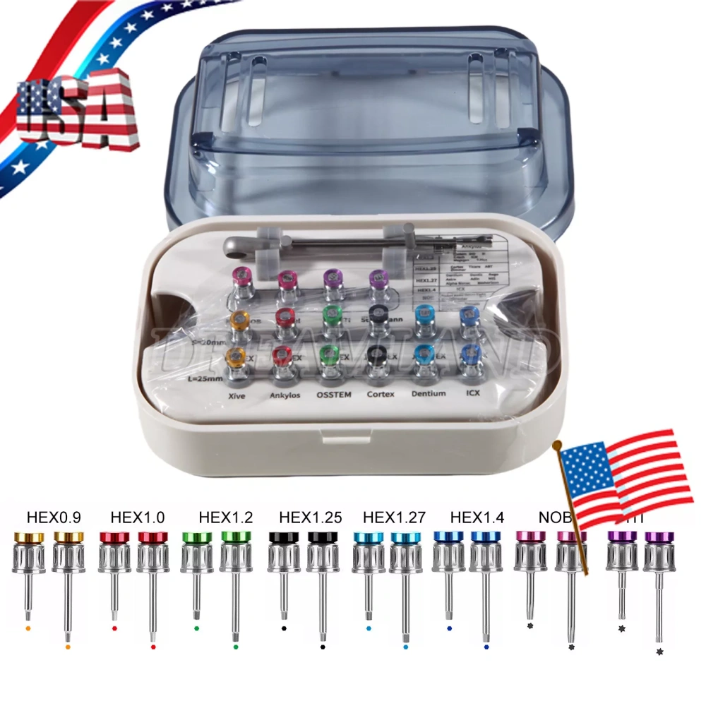 Dental Universal Implant Prosthetic Kit Torque Wrench Screw Drivers Remover