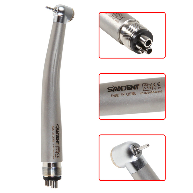 10PCS NSK Style Dental High Speed Handpiece Push Button Type SANDENT PANA 2/4 Hole