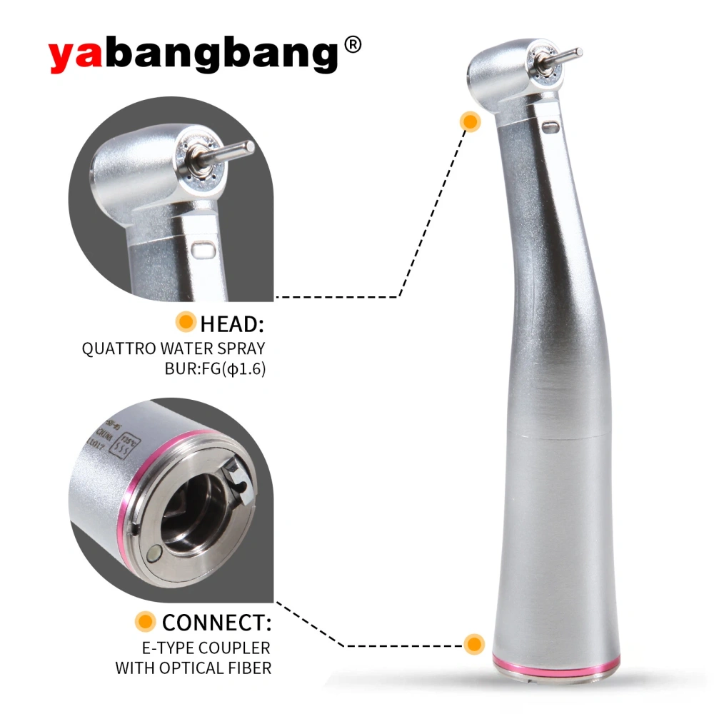 Dental LED Fiber Optic Contra Angle 1:5 Electric Handpiece fit NSK STYLE Standard head