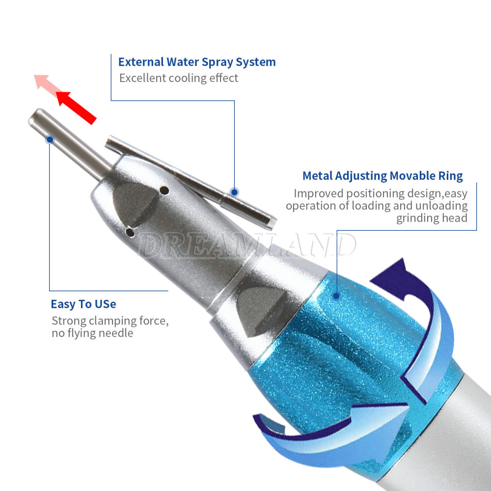 Dental 1:1 Surgical Straight Nose Cone Low Speed Handpiece w/ Irrigation Pipe