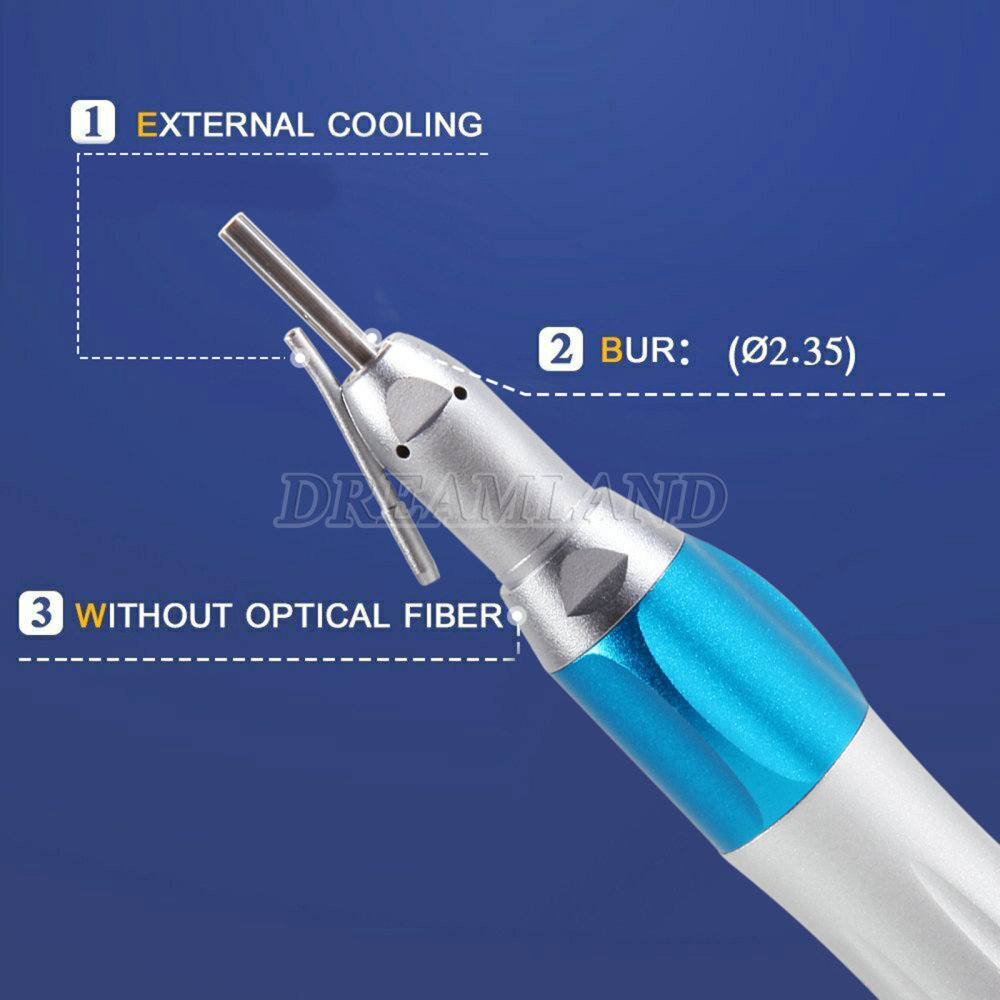 Dental 1:1 Surgical Straight Nose Cone Low Speed Handpiece w/ Irrigation Pipe