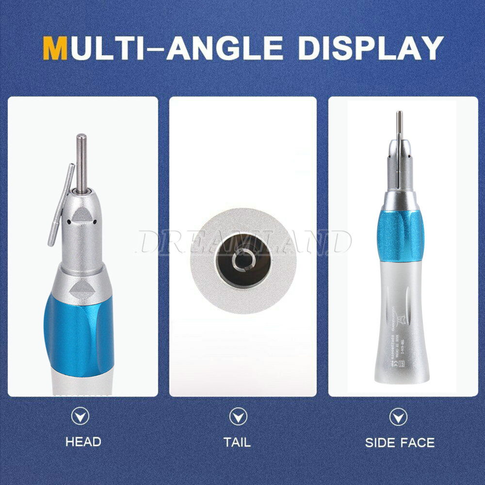 Dental 1:1 Surgical Straight Nose Cone Low Speed Handpiece w/ Irrigation Pipe