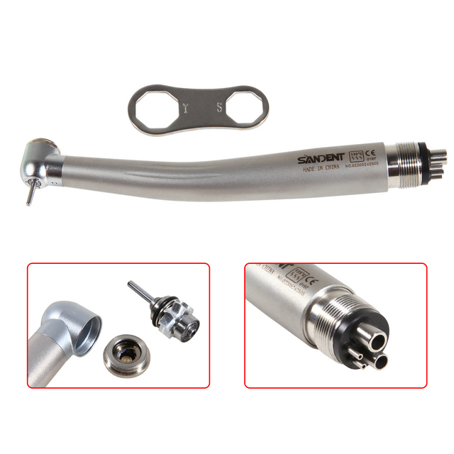 10PCS NSK Style Dental High Speed Handpiece Push Button Type SANDENT PANA 2/4 Hole