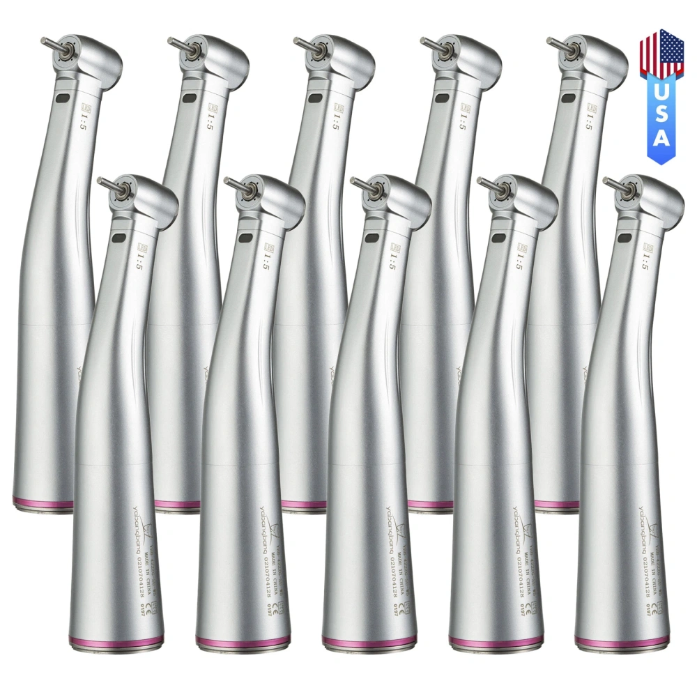 10* Dental LED Fiber Optic Contra Angle 1:5 Electric Handpiece fit NSK STYLE standard