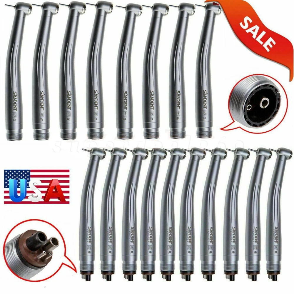 10PCS NSK Style Dental High Speed Handpiece Push Button Type SANDENT PANA 2/4 Hole