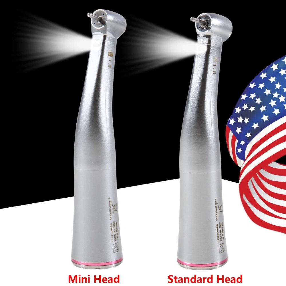 Dental 1:5 Increasing Contra Angle Handpiece fit NSK Electric E-type Motor  standard head/ Mini head