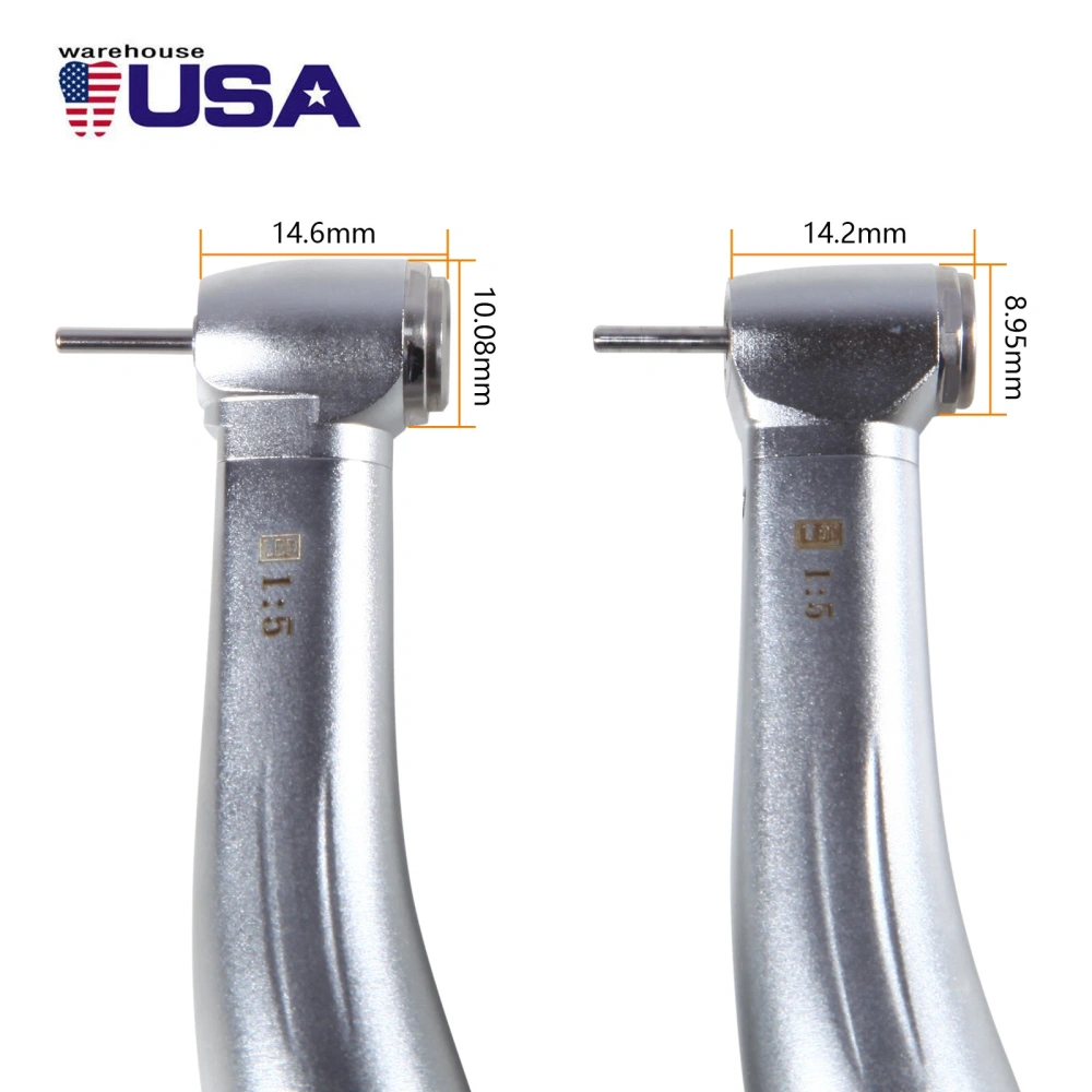 Dental 1:5 Increasing Contra Angle Handpiece fit NSK Electric E-type Motor  standard head/ Mini head