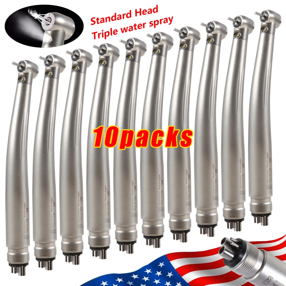Dental yabangbang LED E-generator Fiber Optic High Speed Turbine Handpiece 4Hole standard head