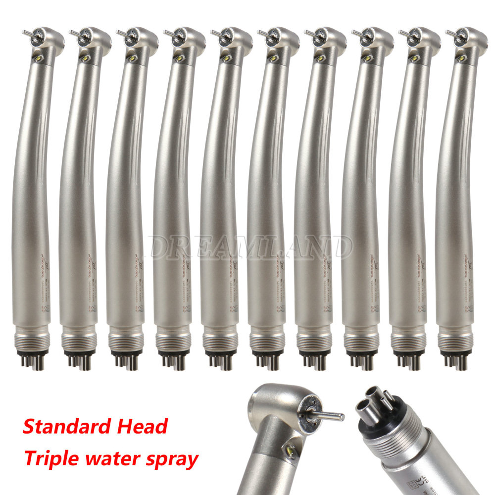 Dental yabangbang LED E-generator Fiber Optic High Speed Turbine Handpiece 4Hole standard head