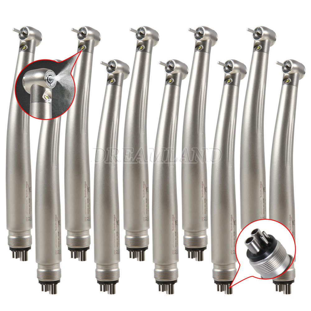 Dental yabangbang LED E-generator Fiber Optic High Speed Turbine Handpiece 4Hole standard head