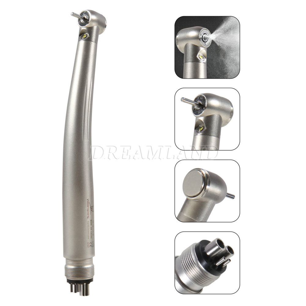 Dental yabangbang LED E-generator Fiber Optic High Speed Turbine Handpiece 4Hole standard head