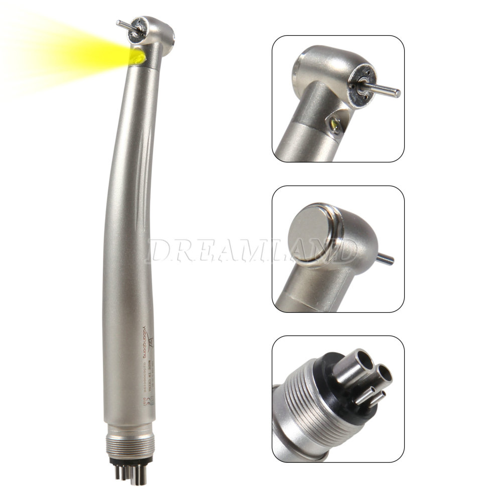 Dental yabangbang LED E-generator Fiber Optic High Speed Turbine Handpiece 4Hole standard head