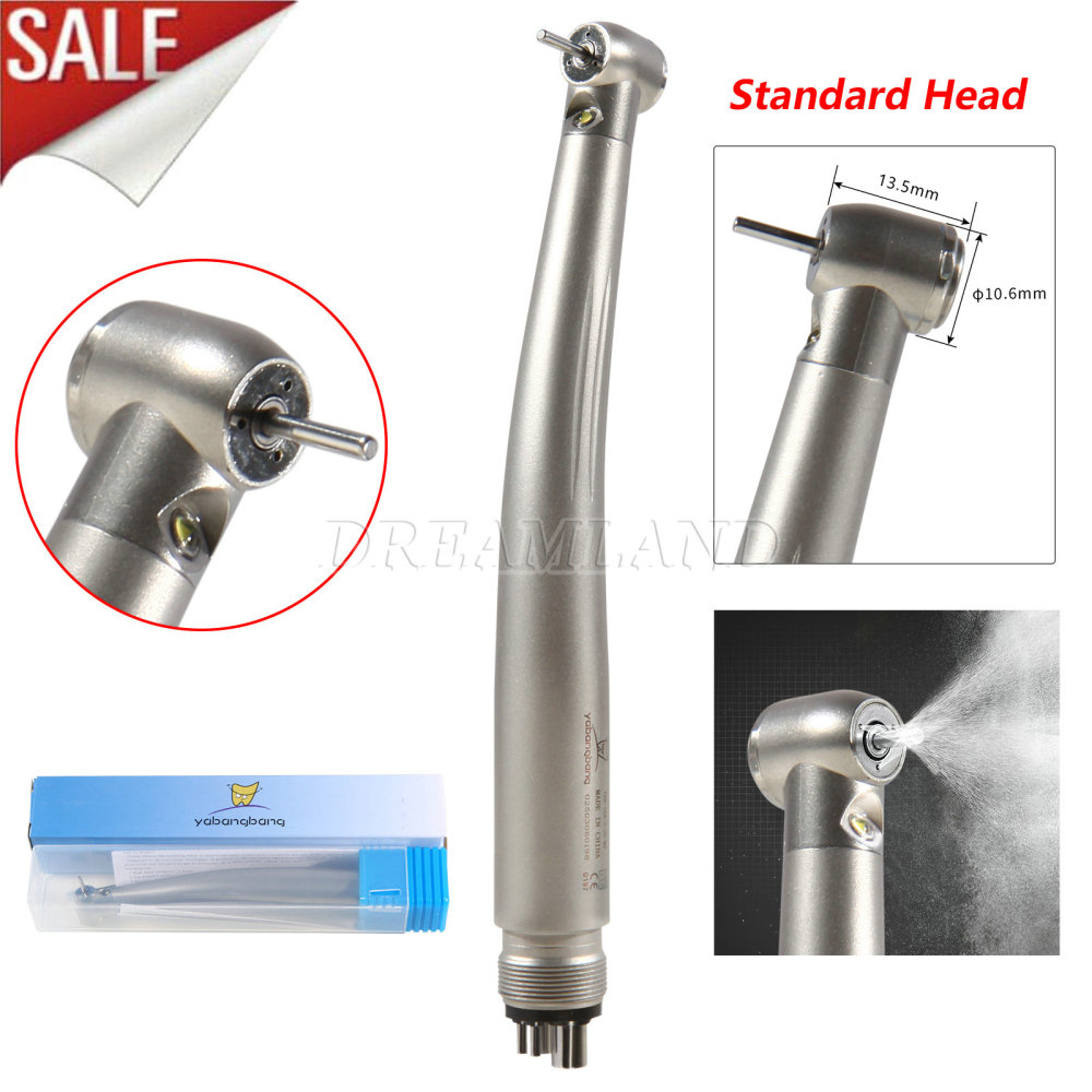 Dental yabangbang LED E-generator Fiber Optic High Speed Turbine Handpiece 4Hole standard head