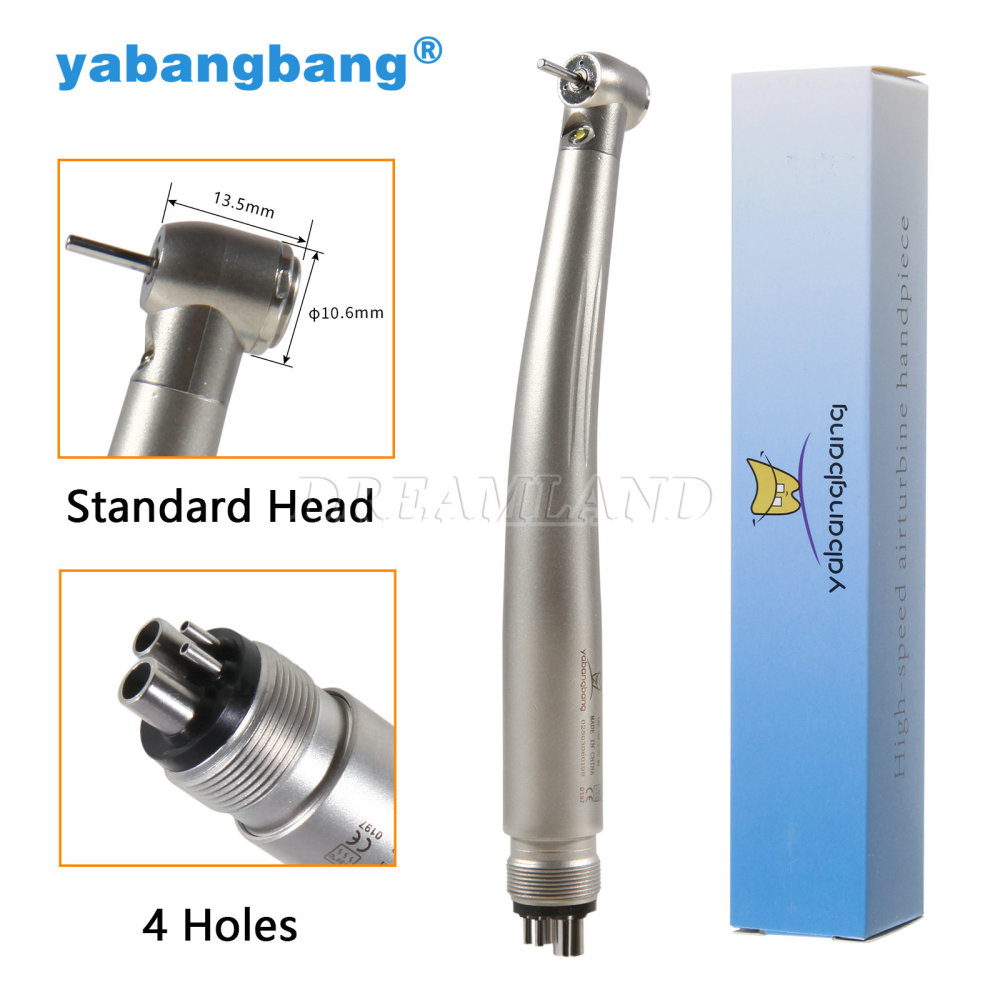 Dental yabangbang LED E-generator Fiber Optic High Speed Turbine Handpiece 4Hole standard head