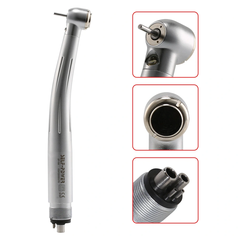 Dental Fiber Optic LED E-generator Turbine Handpiece High Speed 2Hole/4 Hole