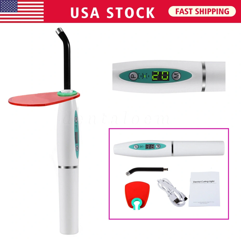 Dental Wireless Cordless LED Cure Curing Light Lamp 2000mw 5W