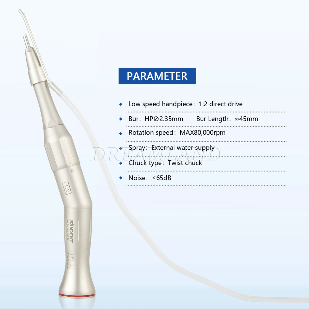 NSK Style Dental Surgical Straight Handpiece 1:2 Oral Surgery 20° Angle/ NoseCone