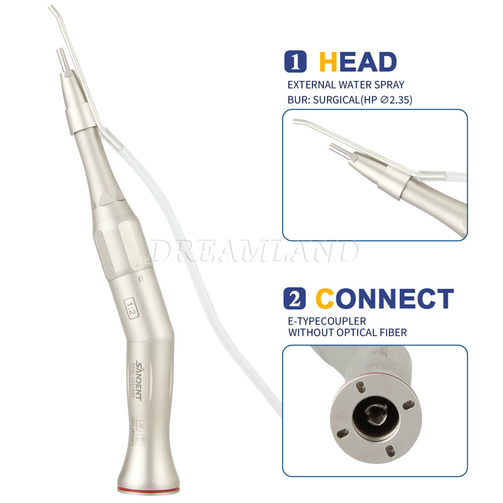 NSK Style Dental Surgical Straight Handpiece 1:2 Oral Surgery 20° Angle/ NoseCone