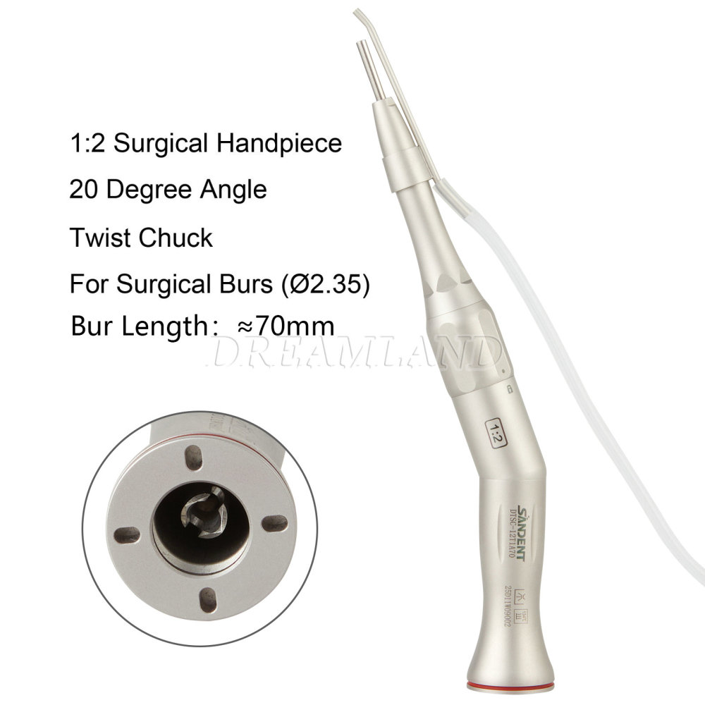 NSK Style Dental Surgical Straight Handpiece 1:2 Oral Surgery 20° Angle/ NoseCone