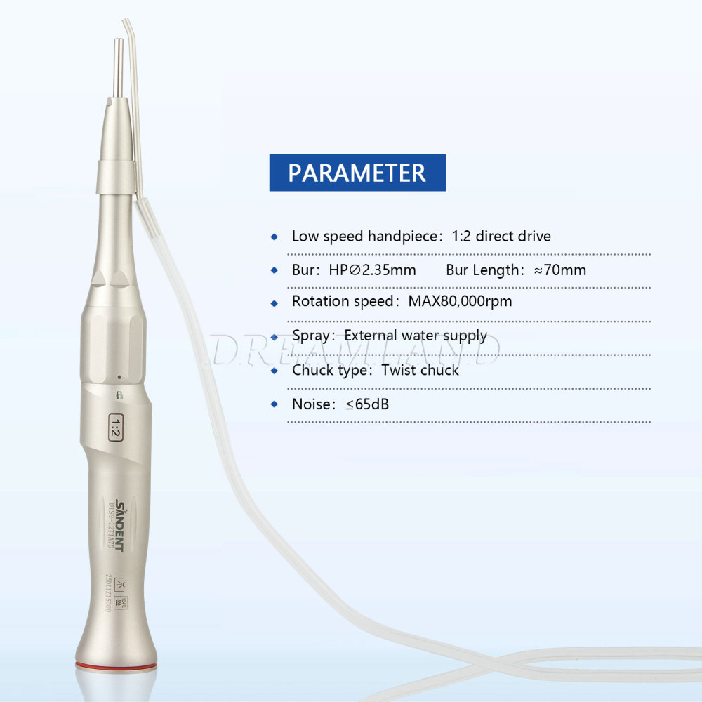 NSK Style Dental Surgical Straight Handpiece 1:2 Oral Surgery 20° Angle/ NoseCone