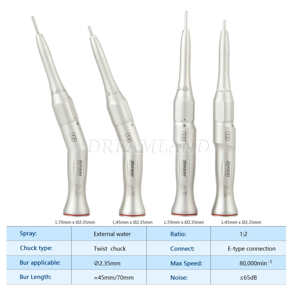 NSK Style Dental Surgical Straight Handpiece 1:2 Oral Surgery 20° Angle/ NoseCone