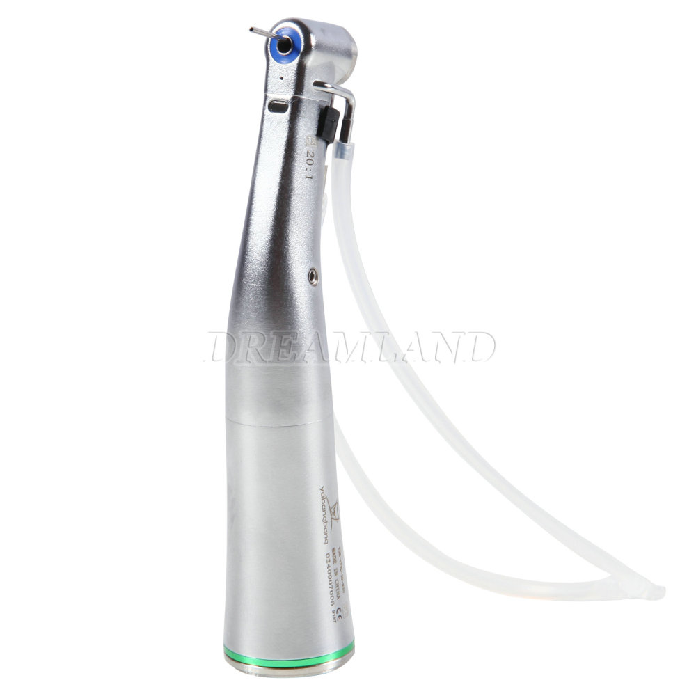 Dental implant motor handpiece 20:1 inner external contra angle with optic light