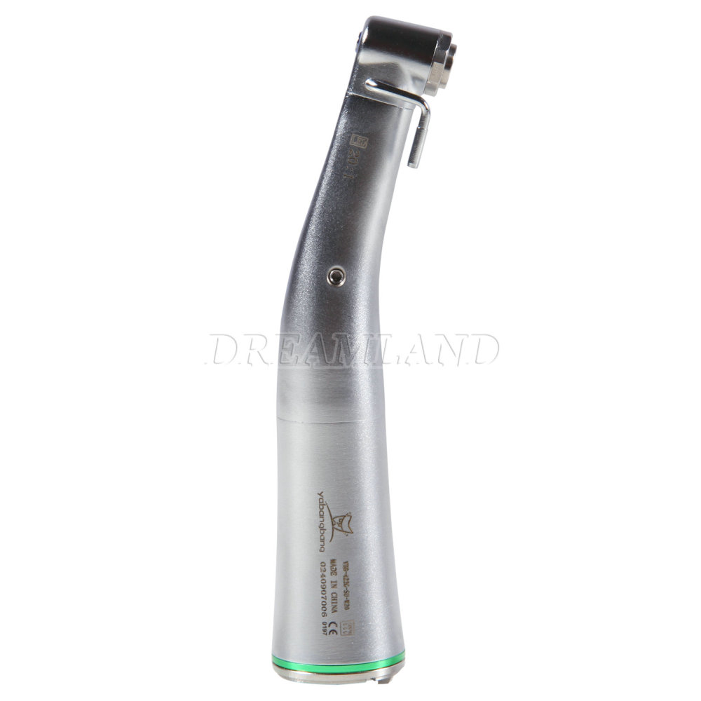 Dental implant motor handpiece 20:1 inner external contra angle with optic light
