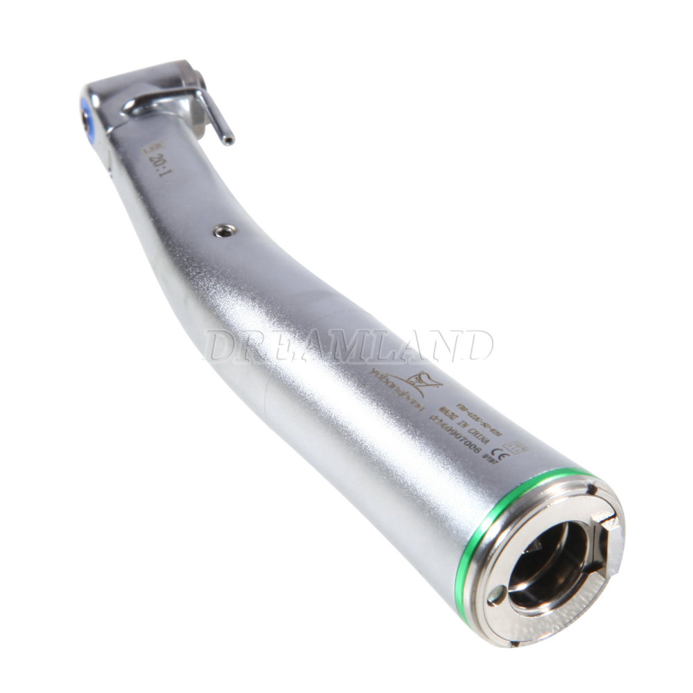 Dental implant motor handpiece 20:1 inner external contra angle with optic light