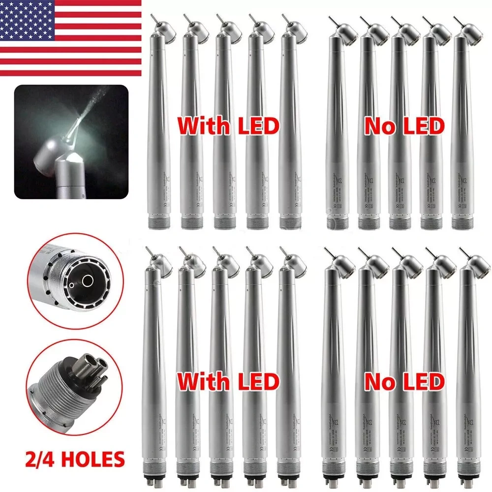 Dental 45 Degree Surgical High Speed Handpiece Push Button LED/Non-LED 4Hole/2Hole available