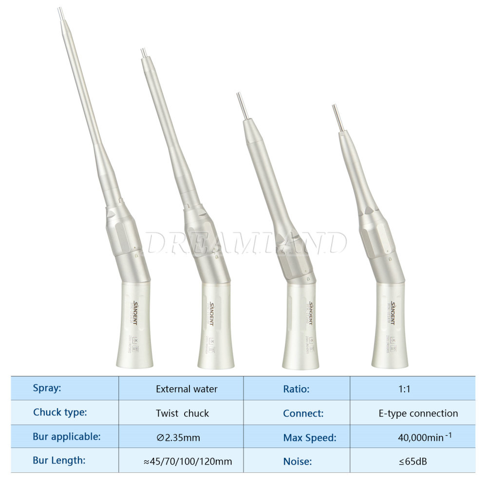 Dental Osteotomy Surgery 1:1 Low Speed Straight Handpiece 20° Angle/ NoseCone